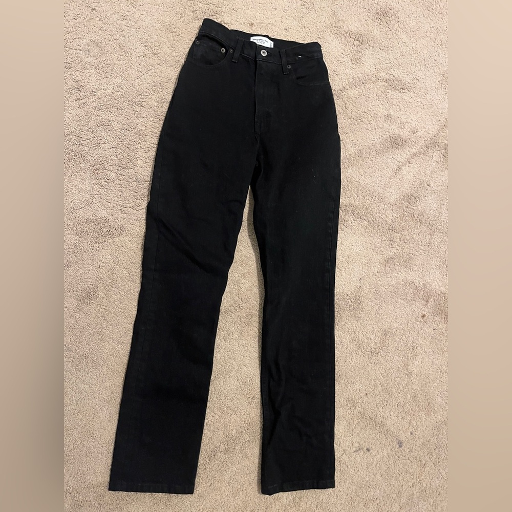 Abercrombie & Fitch high rise 90 straight curve love